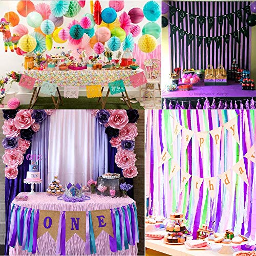 Crepe Paper Streamer,Party Supplies, 10 Rolls Crepe Paper Streamers for Wedding Ceremony Various Large Festivals Halloween Christmas Decoration - Item Size: 1.8 Inch × 82 Feet (Black, 82 Feet)