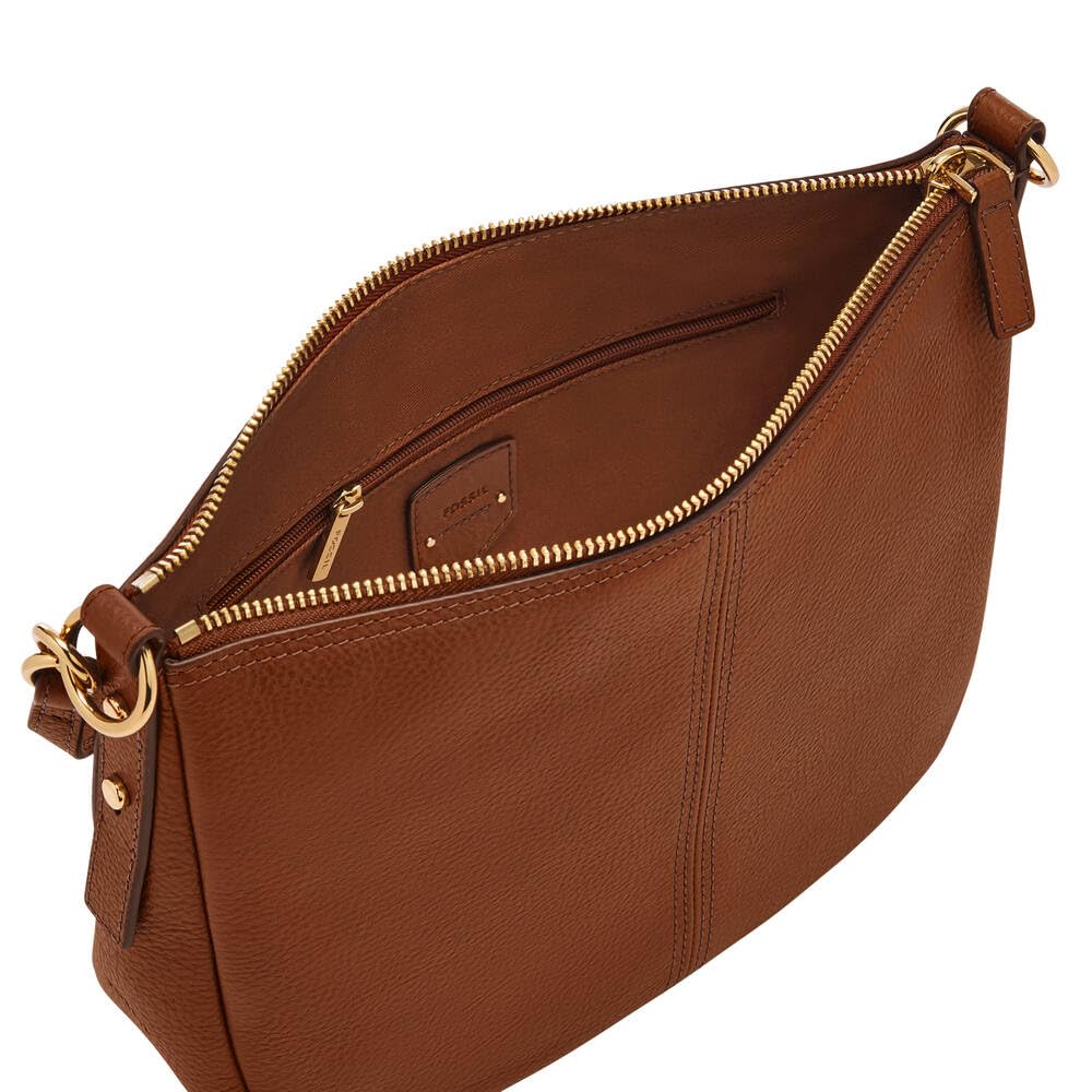 Fossil Jolie Bolso cruzado de piel o ante marrón para mujer