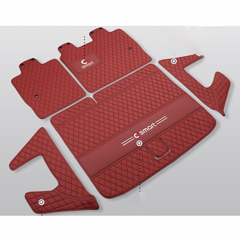 Tappetino Bagagliaio Per Smart 451 E 453 Fortwo 2009-2020 – Impermeabile, Antiscivolo, In Pelle, Protezione Totale Anti-sporco E Graffi