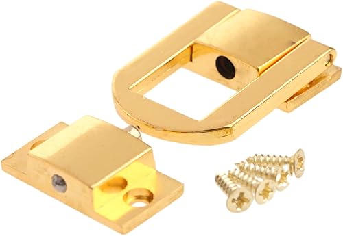 Miniatura 3 de dophee 5 cerraduras de palanca de palanca, estilo retro dorado, cierre de cerrojo decorativo de hierro con tornillos para baúl de madera, maletero,