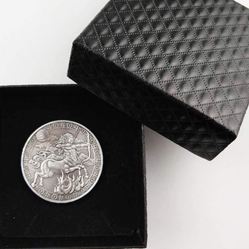 PRETYZOOM Sternbild-Münze Schütze – Vintage Metallmünze, 4 Cm, Als Geschenk Oder Sammlerstück (für Geburtstag, Horoskop)