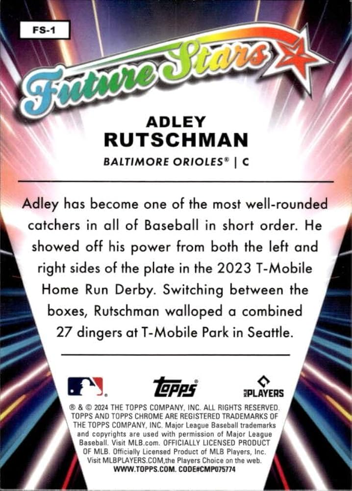 Amazon.com: 2024 TOPPS CHROME FUTURE STARS REFRACTOR #FS-1