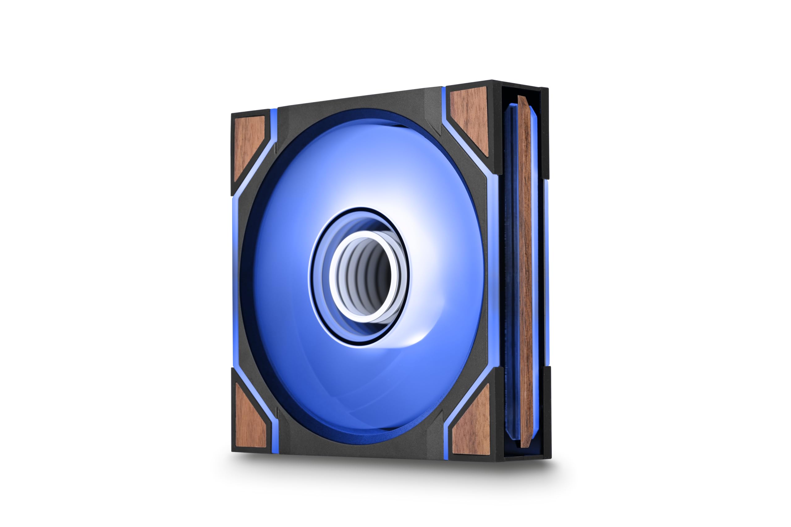 Thermaltake SWAFAN Infinity EX12 Wood ARGB Sync | Confezione da 3 | Ventole PC ARGB | MagForce 2.0 con fissaggio magnetico | Doppi Infinity Mirror | Pale della ventola intercambiabili | 120 mm | Nero