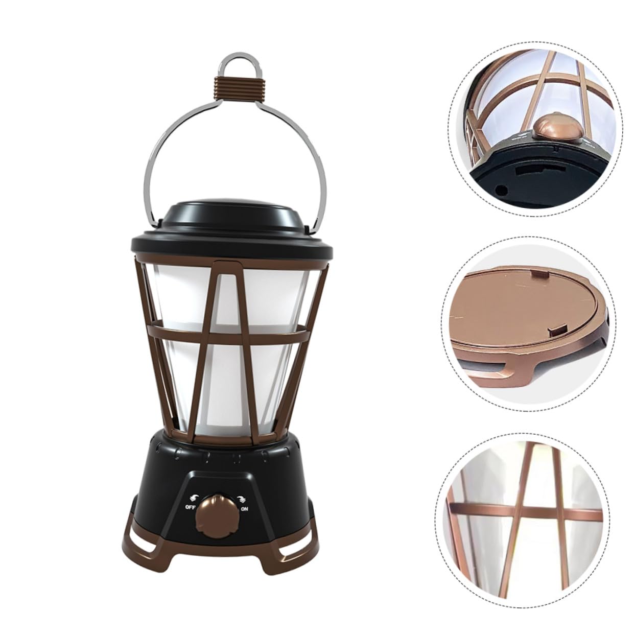 Toddmomy Multifunktions Vintage Campinglampe Tragbare Zeltleuchte Wiederaufladbar Kompaktes Outdoor Licht Für Wandern Rucksackreisen Und Camping