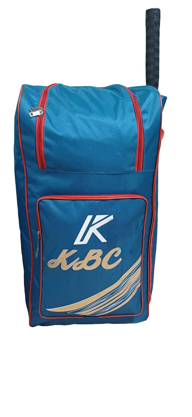 KBC Cricket Kit Bag, Medium Size, Airport Green and Red, Unisex-image-3