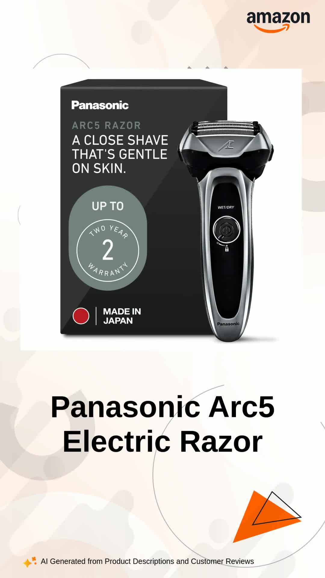 Panasonic Arc5 ES-LV65-S Electric Razor Shaver