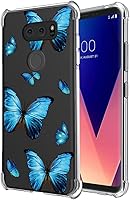 Vista 6 de Funda para LG V30/V30S ThinQ/V35 ThinQ/V30+/V30 Plus, US998 Linda funda, transparente y flexible TPU funda de silicona suave de goma suave para LG