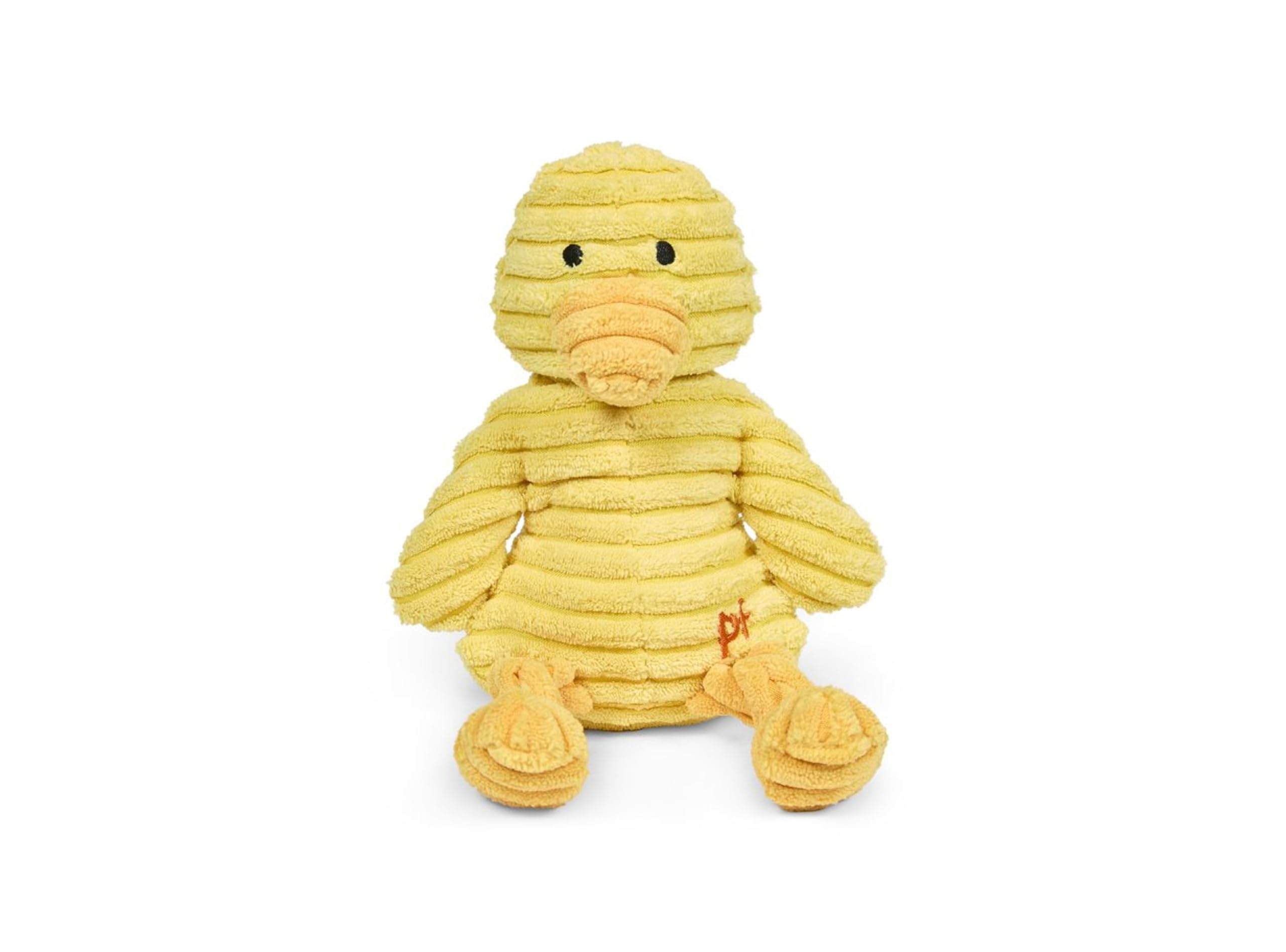 Petface Little Denny Duckling Plush Stuffed Squeaky Dog Toy