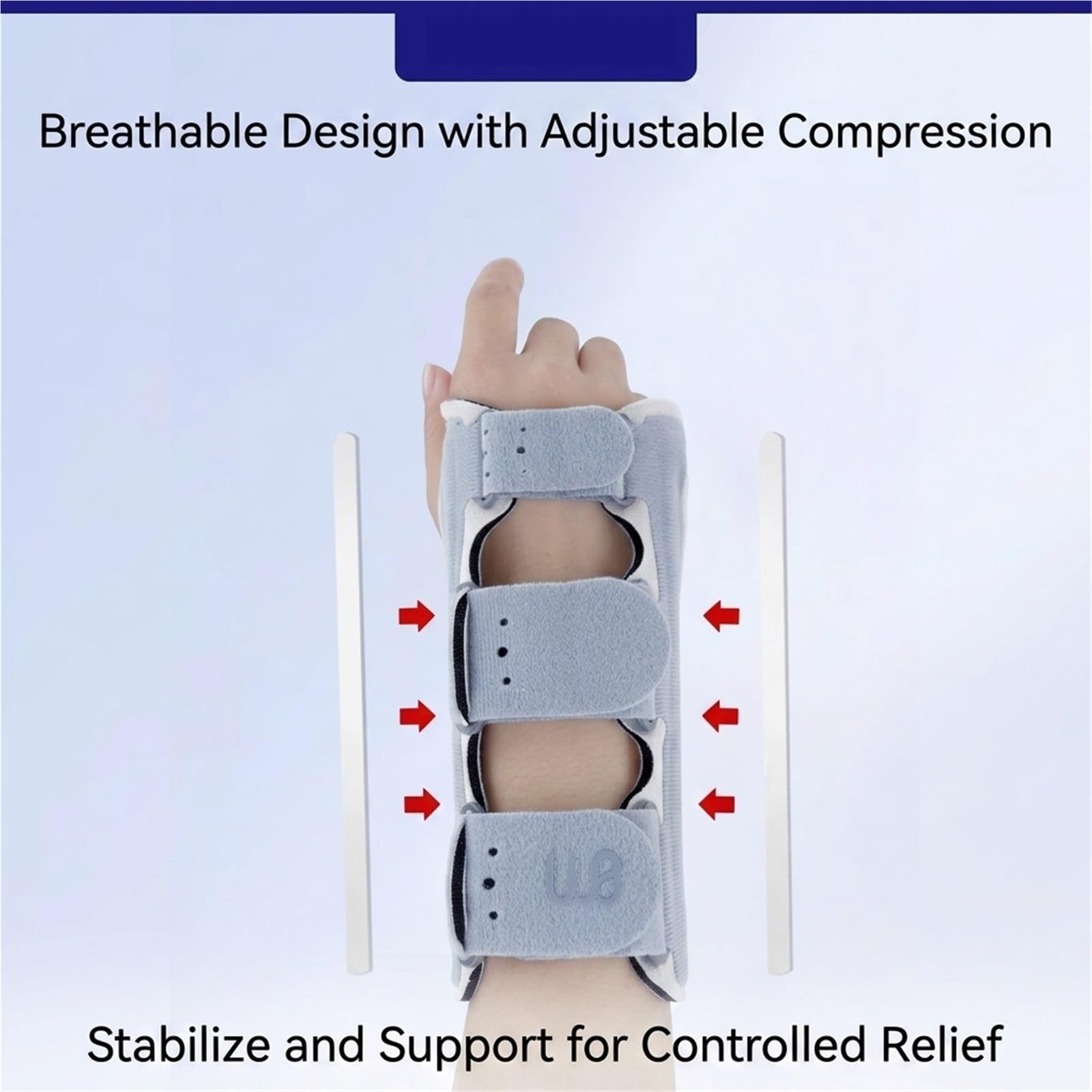 Muñequera Ortopédica para Túnel Carpiano con Férula de Acero Soporte de Muñeca Ajustable para Tendinitis Alivio del Dolor TFCC Protector de Palma Transpirable Negro(S)