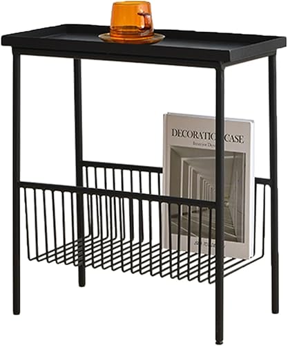 Mesa de Café Creativa Mesa Auxiliar Salón Pequeño Sofá Mini Mesa de Centro Dormitorio Cabecera Sencilla Doble Estante Mesa Móvil para Espacios