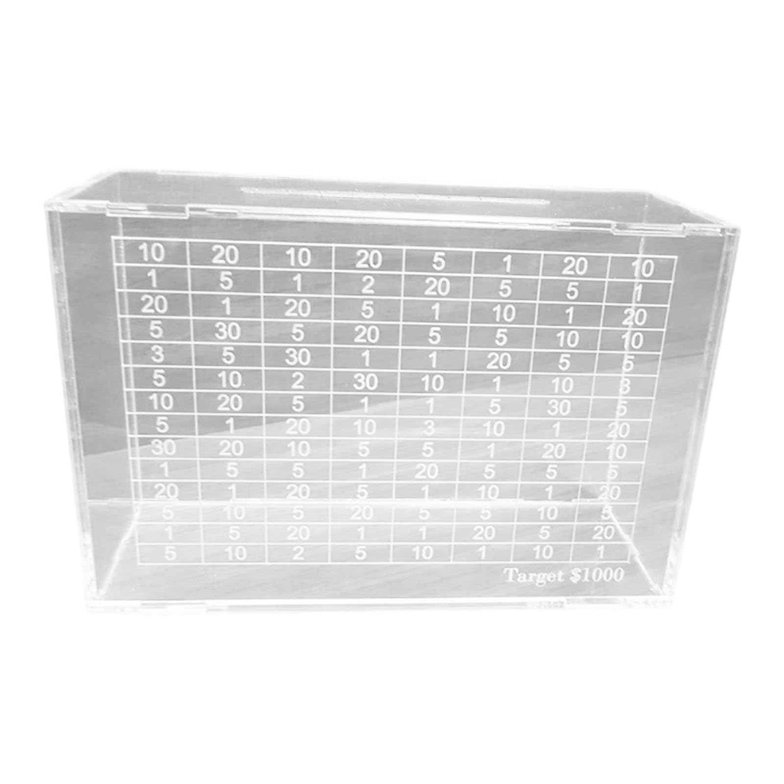 ZEPFJHE Multifunctional Acrylic Money Saving Box Piggy Banks with Customizable Goal and Number Cash Storage Container Jar Rectangular Box