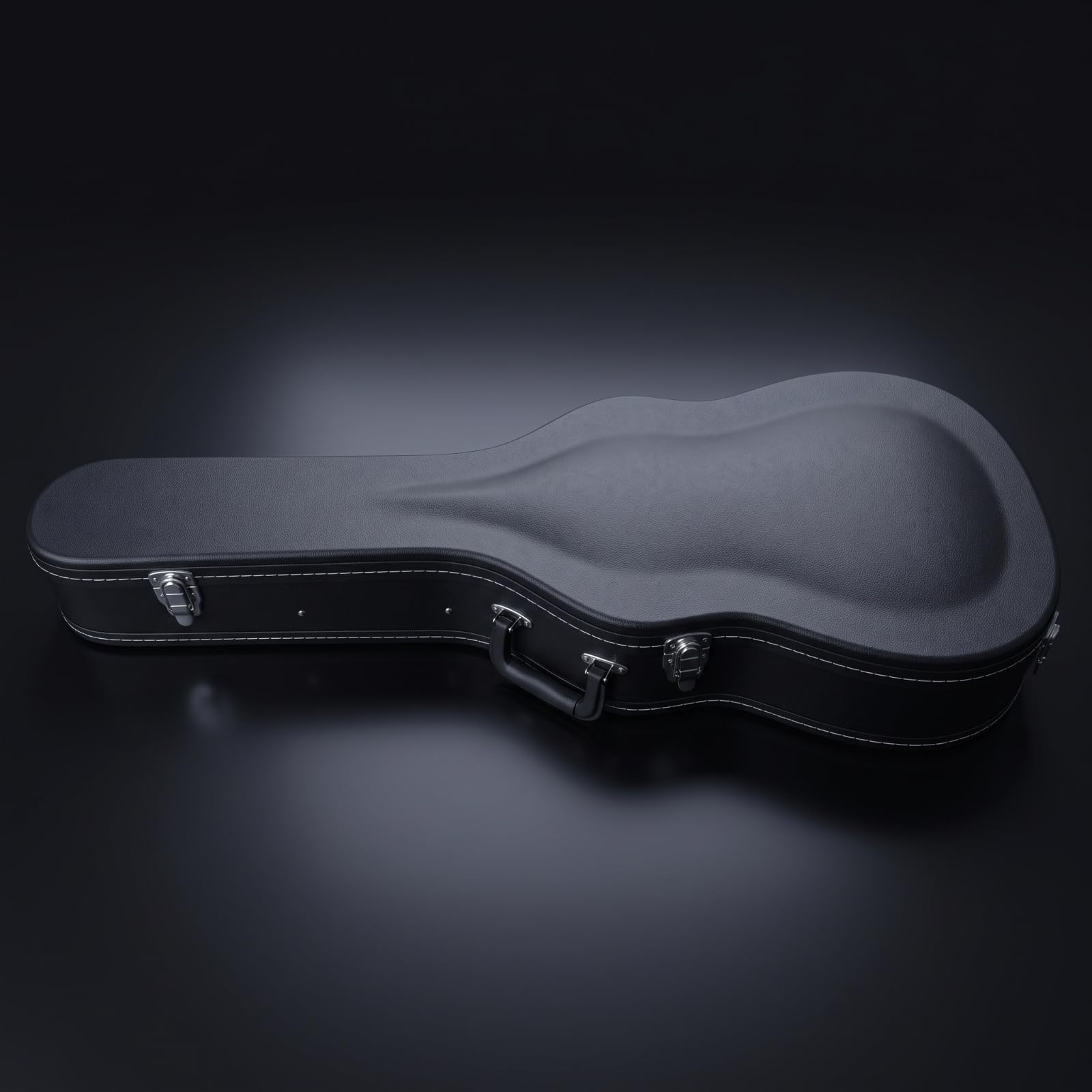 TISHITA Custodia Rigida Chitarra Acustica Custodia Custodia per Chitarra Valigia Custodia Sagomata in Legno E PU con Rivestimento Soffice Antiabrasione E