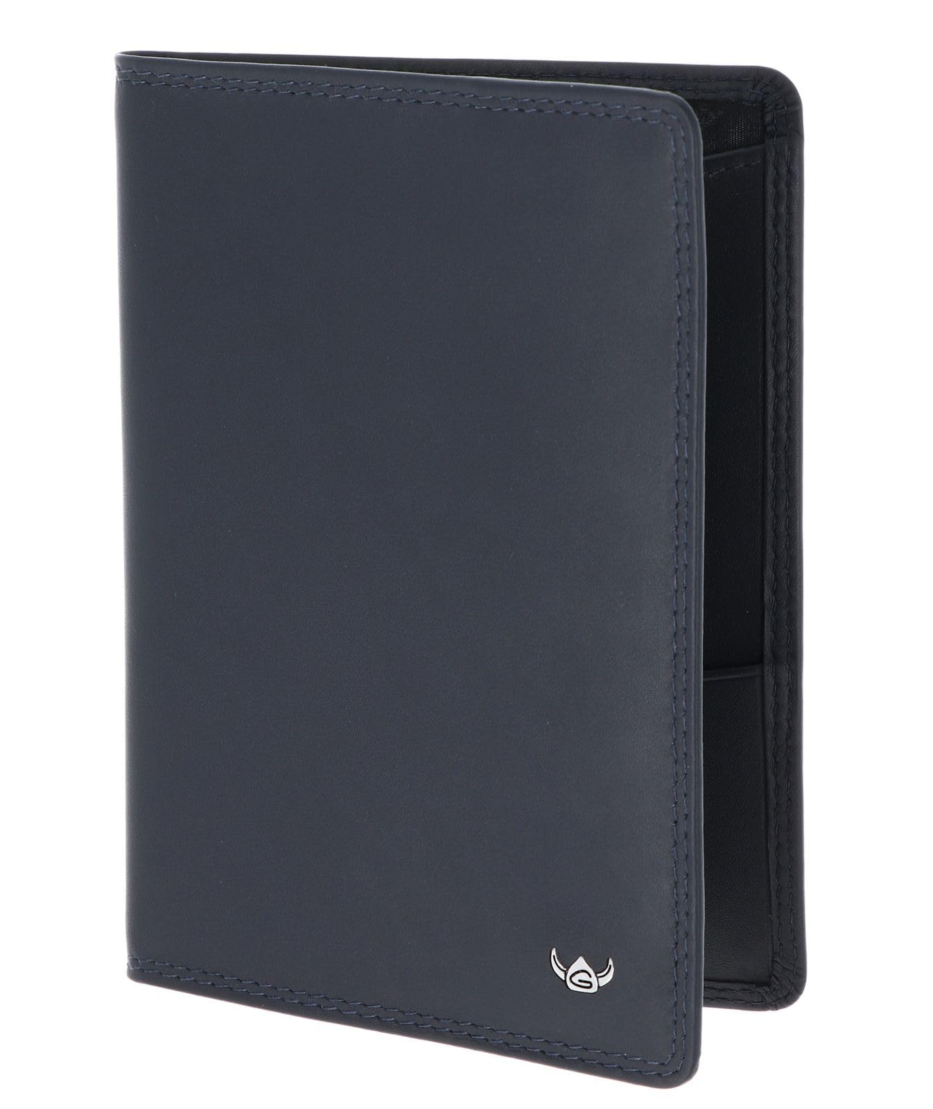 Golden Head Leder Ausweisetui Polo RFID Protect Reisepassetui 4455 Marineblau dunkelblau