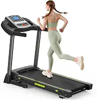 Esteira portátil dobrável com alças, 3,5 HP, 4% de inclinação fixa, 0,5 a 7,5 MPH, capacidade de 150 kg, máquina de corrida elétrica para casa