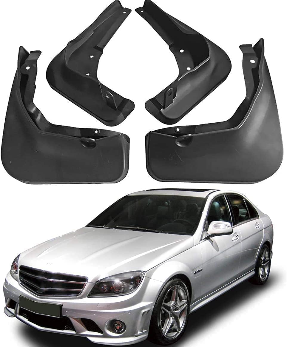 Dopasowane błotniki samochodowe błotniki i osłony przeciwbryzgowe, do Mercedes Benz klasy C W204 2008-2014 W205, ochrona błotnika do opon samochodowych, bez wiercenia, bez taśmy