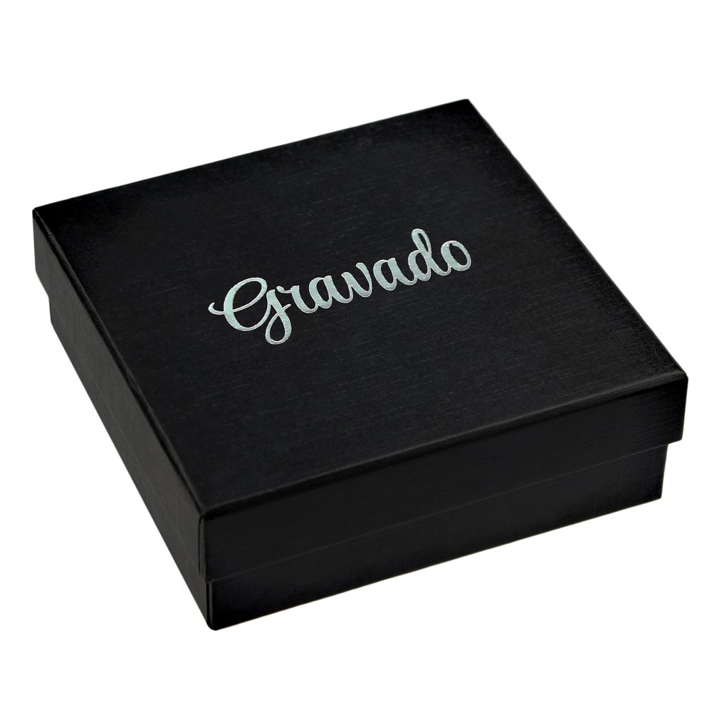 Gravado Briefbeschwerer aus Glas mit Personalisierter Kompass Gravur, Namen und Datum, Geschenkidee für Liebespaare