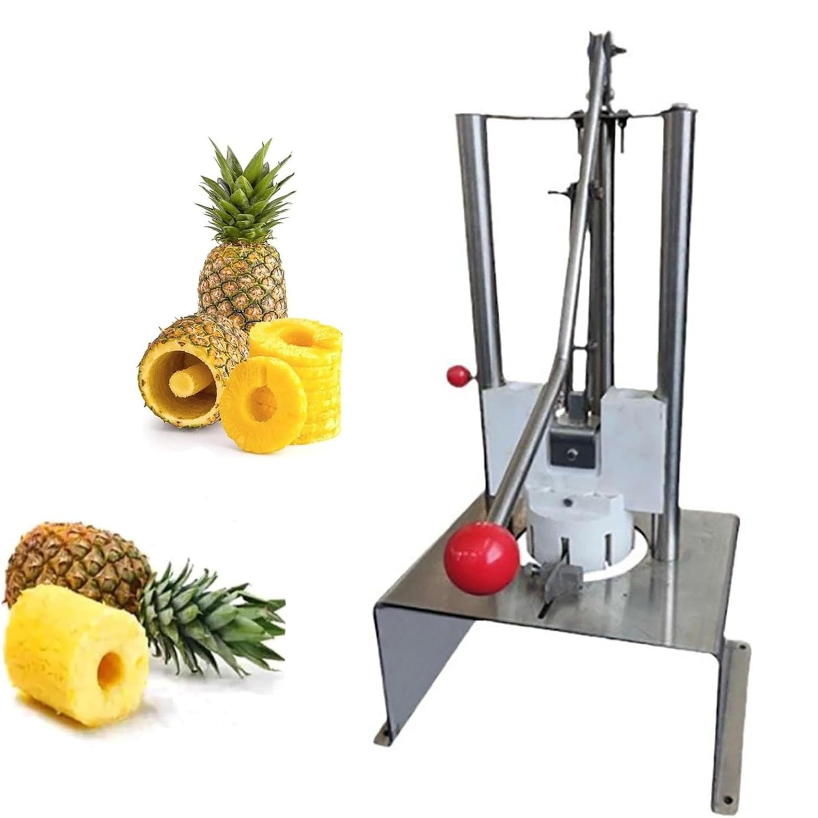 Ananas-Entkernungsmaschine, Ananasschneider Und -Hobel Aus Edelstahl, Manueller Entfleischer, Hohe Leistung Für Supermärkte Und Obstläden