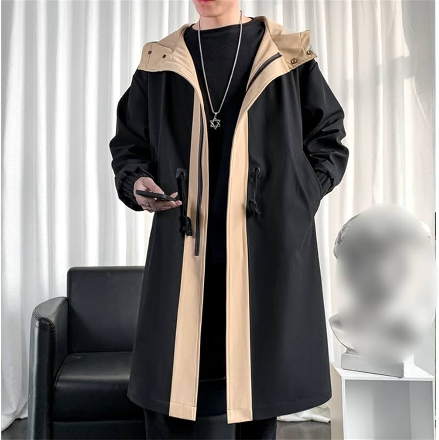 Y’s polyester drape over hood long coat YohjiYamamotoHoodedCoat_368920