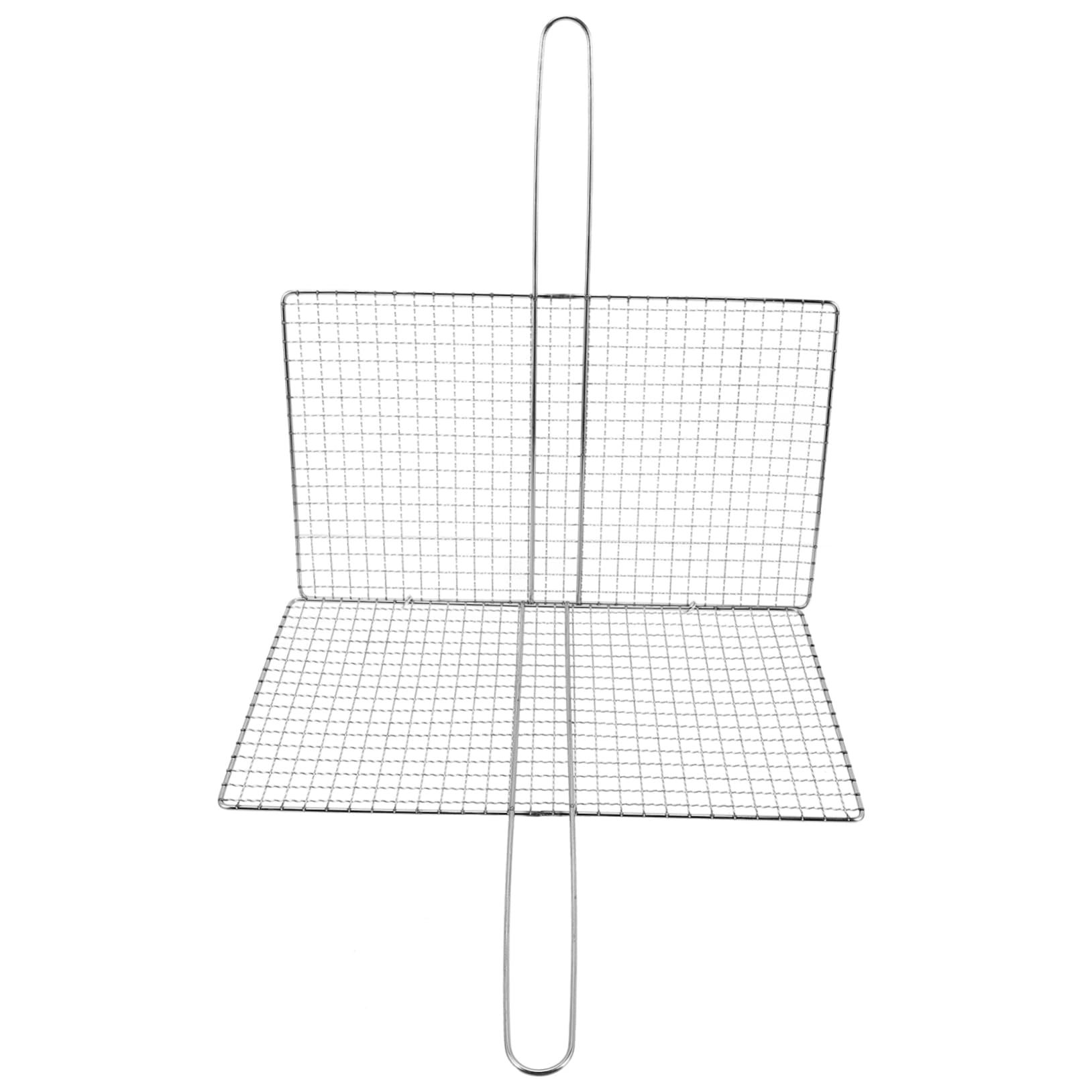 BCOATH Portable Stainless Steel Fish Grill Basket Clip Style Accessory for Outdoor Camping Picnics for Grilling Fish Vegetables and Meat Durable Safe Easy to Use