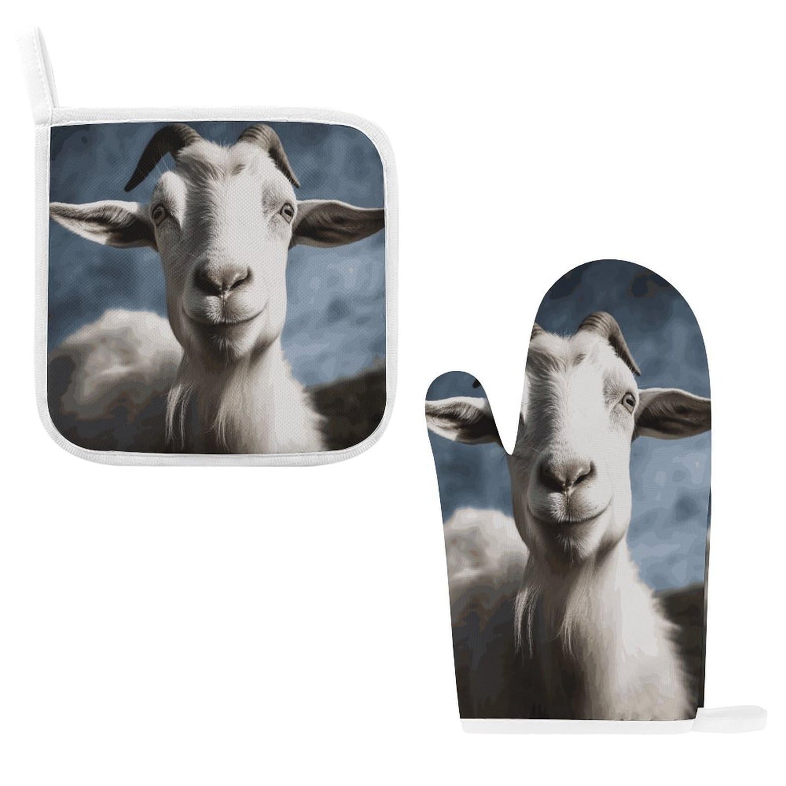 Fodpand Style Goat Oven Mitts And Pot Holders Sets