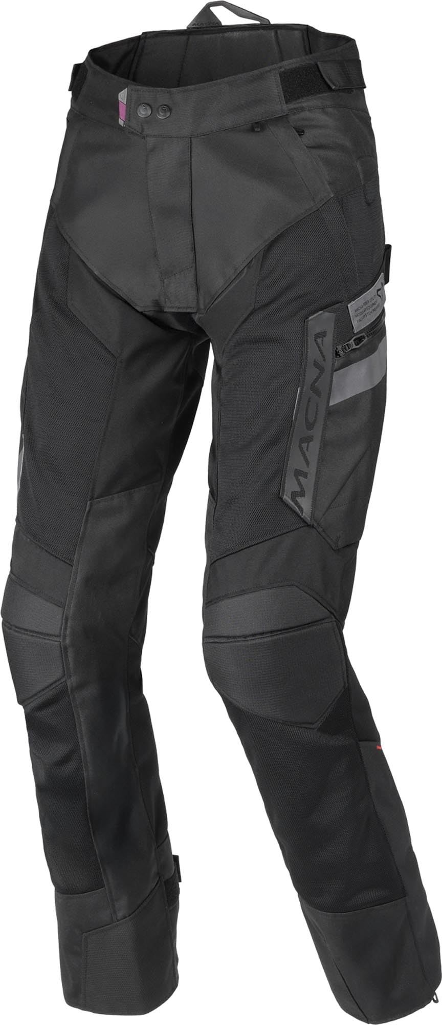 Macna Qargon Damskie motocyklowe spodnie tekstylne, czarny, Short 2XL