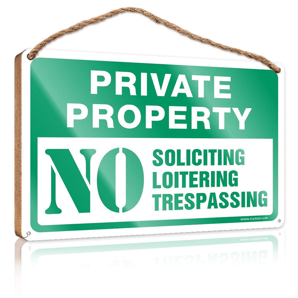 Bathroom Decor Sign Private Property No Trespassing Sign,No Loitering Sign,No Soliciting Sign For Home Wooden Sign Decorative Signs For Home Decor Funny Office Signs(23X35CM)