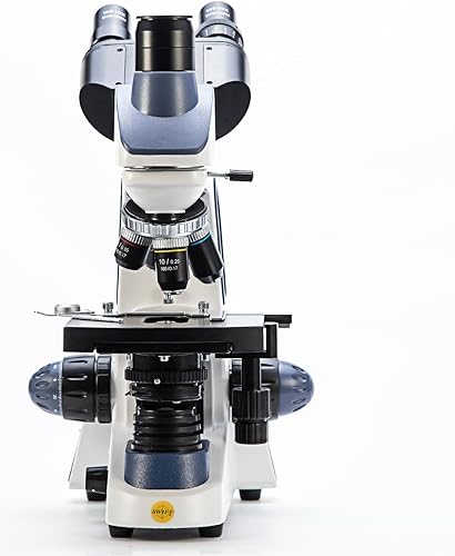 Miniatura 3 de SWIFT Microscopio trinocular compuesto, 40X-2500X Digital Lab trinocular compuesto microscopio LED con cámara USB de 3MP y diapositivas, etapa