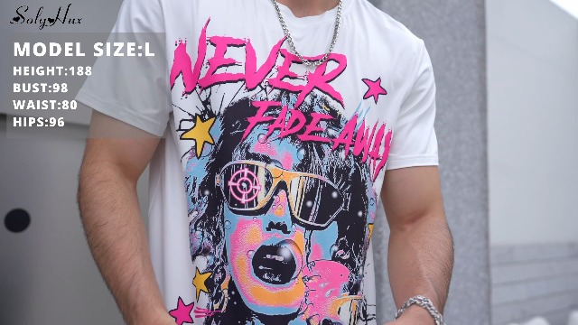 SOLY HUX Men's Graphic Tees Y2K Baggy Shirts Unisex Oversized