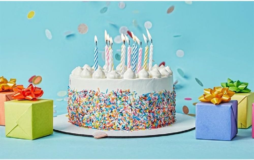 PARENCE - Lot de 24 Bougies d'Anniversaire avec 12 Accroches - Ajoutez une Touche Colorée à Vos Gâteaux