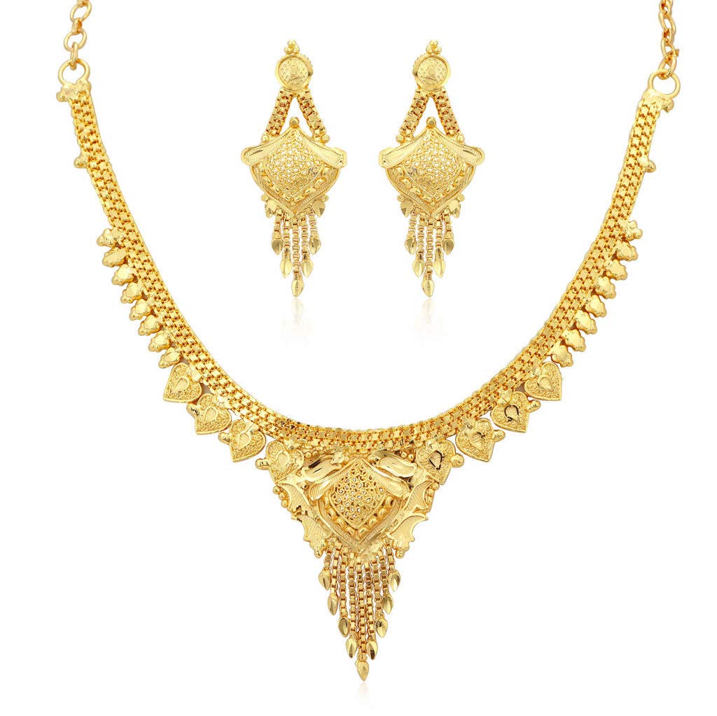 See full amazon price history chart for Sukkhi Marvellous 24 Carat Gold plated Wedding Jewellery Choker Necklace Set for Women (N73729) Sukkhi Marvellous 24 Carat Gold plated Wedding Jewellery Choker Necklace Set for Women (N73729) (B07P3KPC88) Amazon Price History, Amazon Price Tracker
