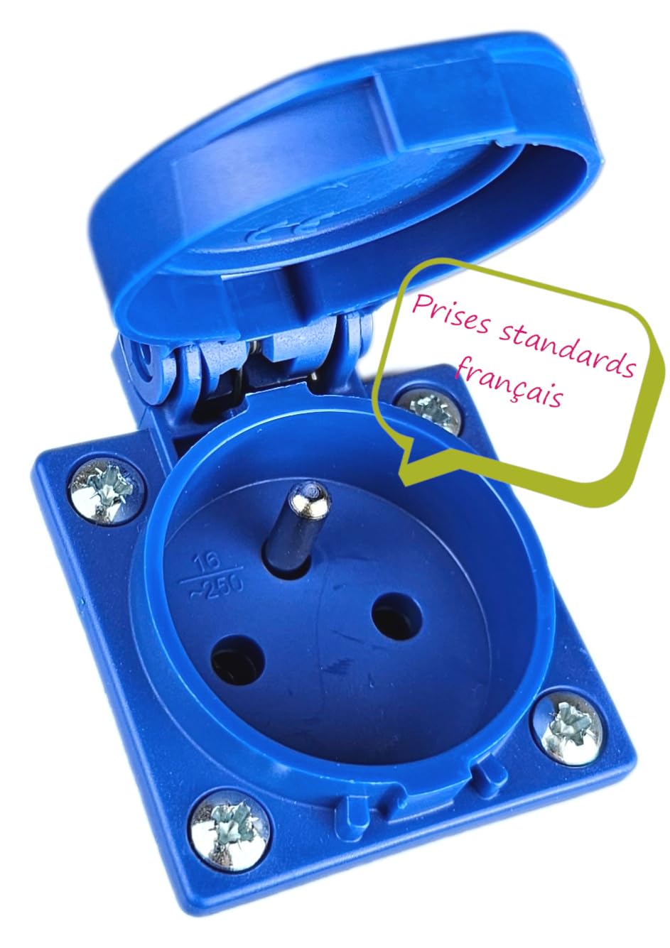 RoadEu Répartiteur de Courant 230V 4 Prises Tableau Électrique avec Disjoncteur Différentiel 30mA Coffret Électrique 4 Disjoncteurs 16A