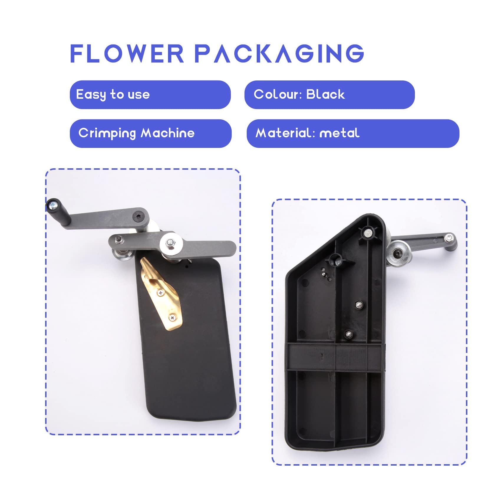 Máquina de prensar flores, ondulaciones de papel crepado, herramientas de encaje, embalaje de flores, floristería necesidad (dientes finos)