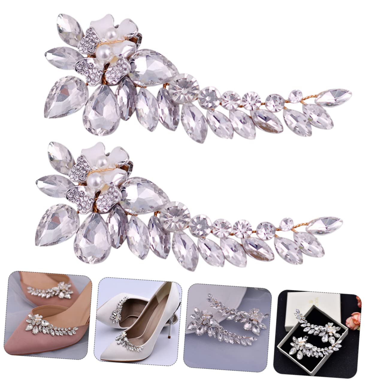Healvian Fibbia Decorativa Scarpe Sposa con e Accessori per Scarpe Matrimonio e Leggeri Design per Cerimonie e Speciali