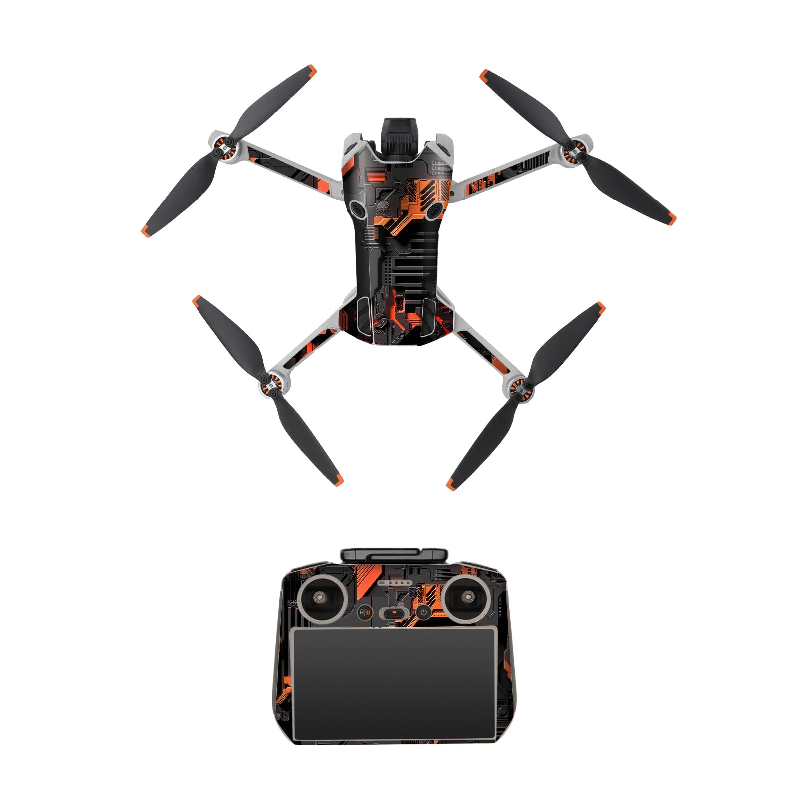 Skin Stickers Compatible with DJI Mini 4 Pro, Waterproof Sticker Decal Skin DIY Accessory for DJI Mini 4 Pro Drone and RC 2 Controller (F)