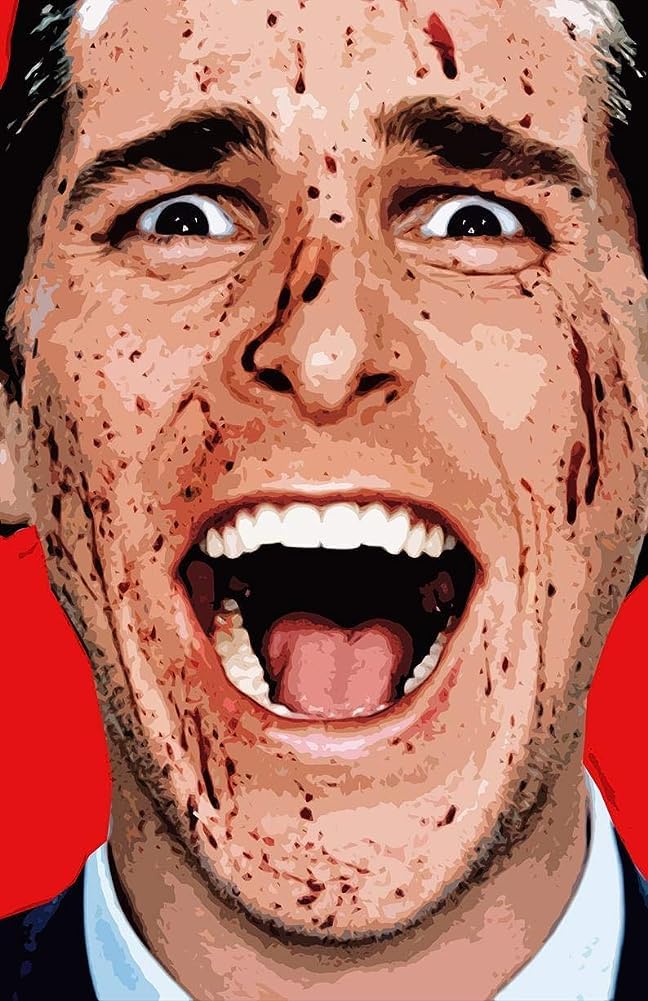 Bioprocess American Psycho Pop Illustration Patrick Bateman Horror Movie Home Decor In Poster Or Funny Gift Metal Signs 8X12 Inch