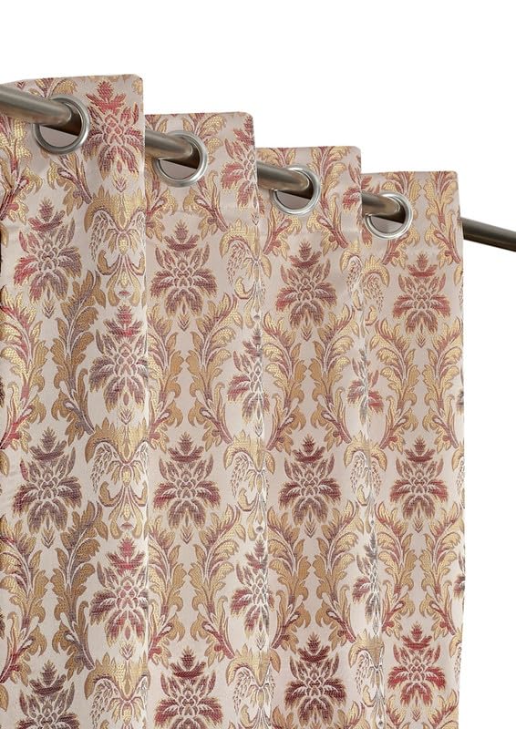 FABDRAPE Heavy Jacquard Fabric Luxury Looks Dmass Design Room Darkening Curtains for Door 7 Feet, Maroon, Pack of 4 Pieces (B0CR7QCPQG) Amazon Price History, Amazon Price Tracker