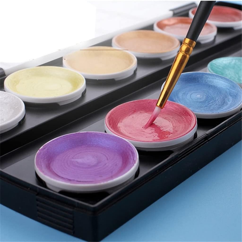 Watercolor Paint 12 Color Solid Set Art Painting Pigment for Coloring Books
