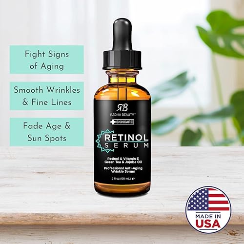 Miniatura 9 de Radha Beauty Suero facial prémium de rosa mosqueta de 2 onzas con aloe, té verde y hamamelis, solución natural antienvejecimiento para el cuidado de