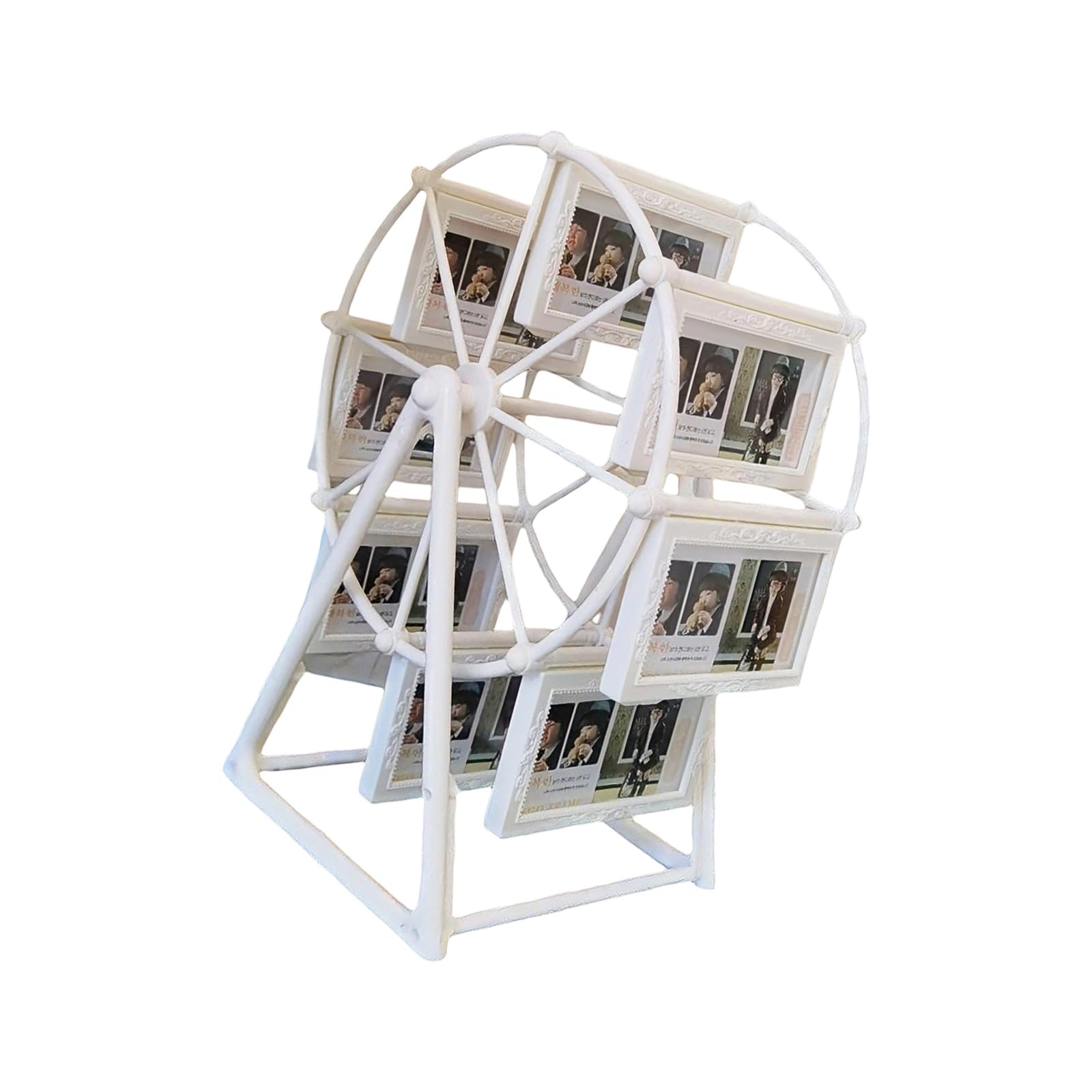 Tsophreniq Decorative Photo Frame Desktop Display for Home Decors Birthday Gift Rotating Third Wheel Picture Rotating Third Wheel Picture Carousels Desktop Display