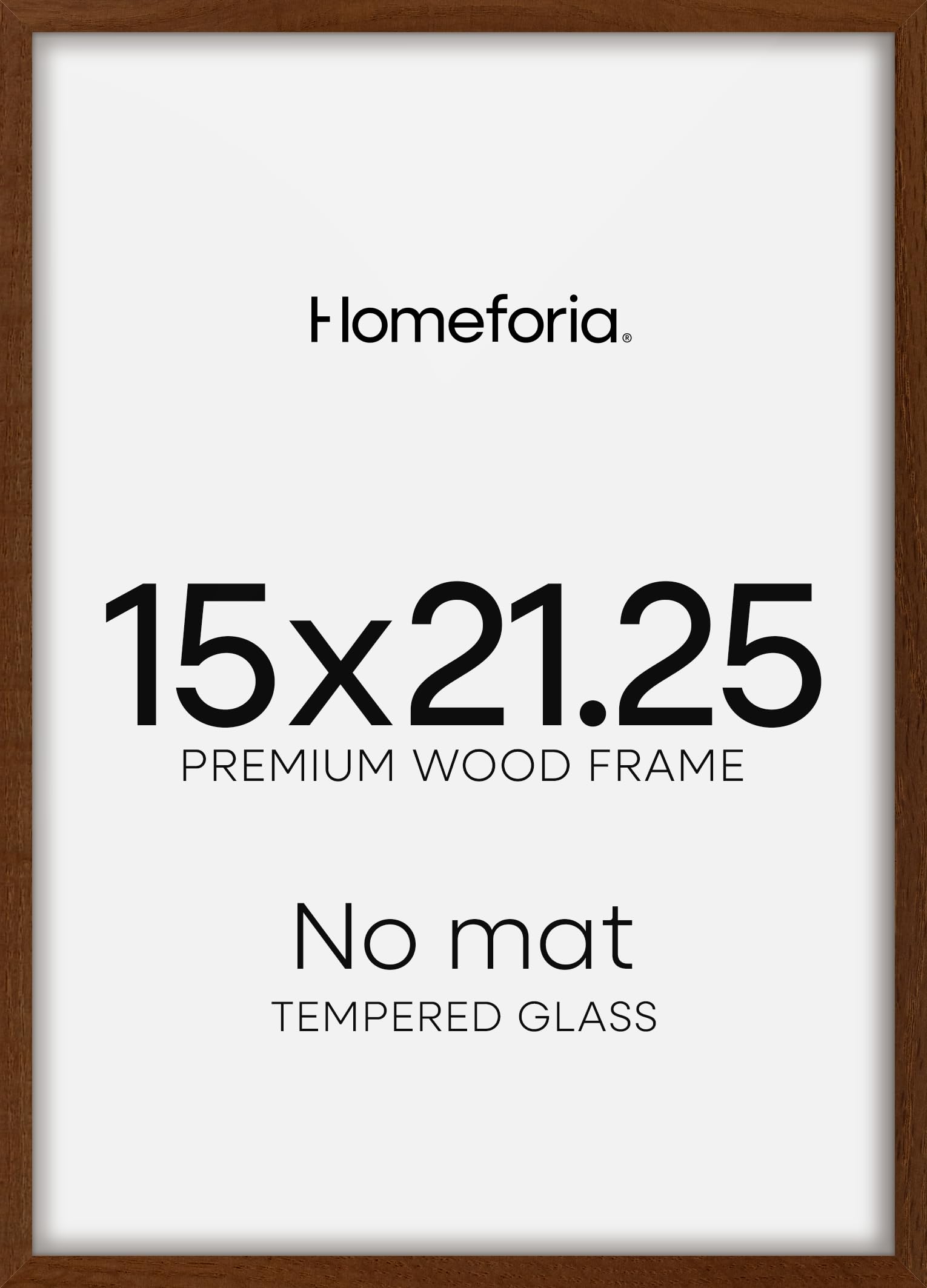 Homeforia 15x21.25 Brown Oak Puzzle Picture Frame, High-End Wood, Glass | High End Solid Oak Wood, Tempered Glass, 15x21.25 Edge-to-Edge Display 21.25x15, Wall Kit, Set Of 2