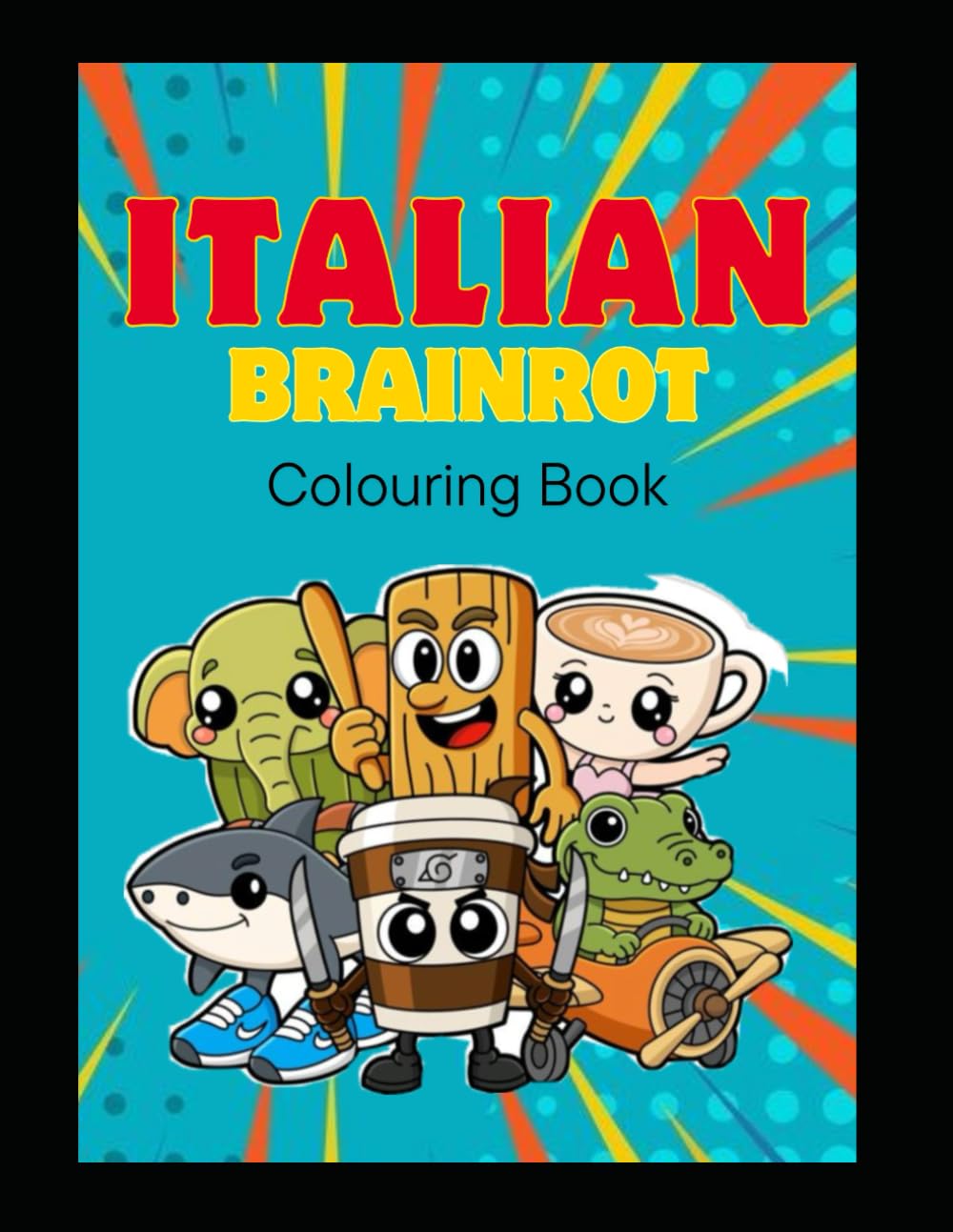 Italian Brainrot Colouring Book for Kids