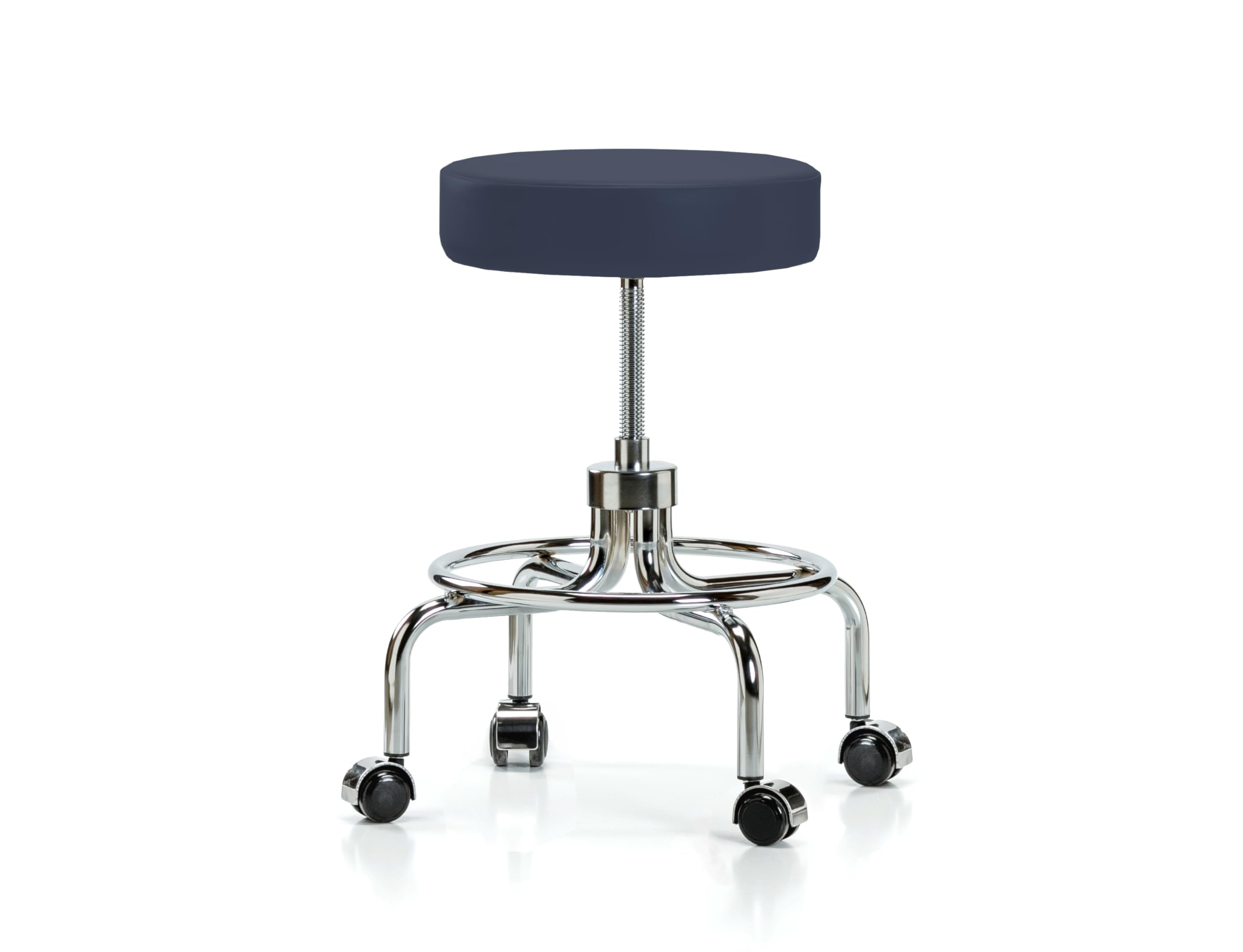 Perch Retro Exam Stool, Casters, 20.5-25.5", Imperial Blue