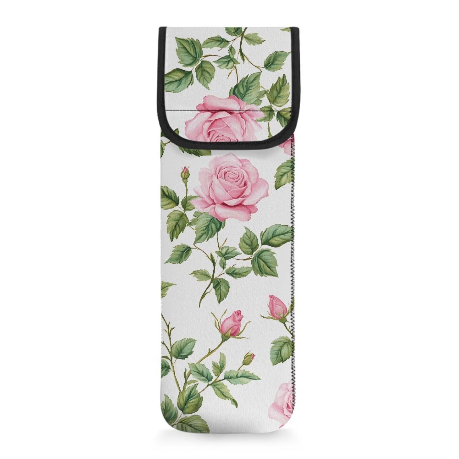 Rose Curling Iron Travel Case, Canvas Heat-Resistant Flat Iron Holder Case, Straightener Travel Case and Silicone Mat for Hair Tools for Travel, Gym