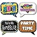 90s Photo Booth Props - 41-pc 90 s Selfie Prop Kit with 8 x 10-Inch Sign, 60 Adhesive Pads, 45 Sticks - 90 s Party Decorations - 90s Birthday Party