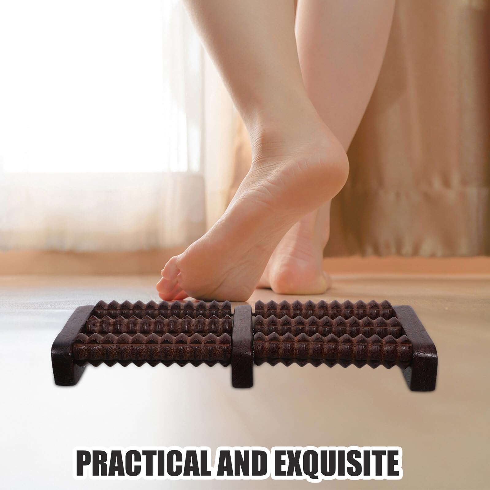Fußrolle Aus Holz Für Fußmassage Gebogene Fußsohlenrolle Mit Triggerpunkt-massagegerät Für Muskelentspannung Und Reflexzonenmassage Tragbar Und Multifunktional
