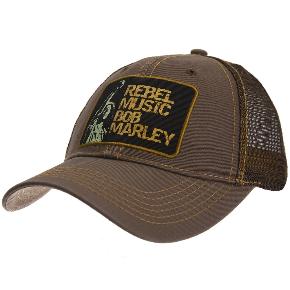Bob Marleyrebel Music Adjustable Trucker Cap Brown Desertcart INDIA