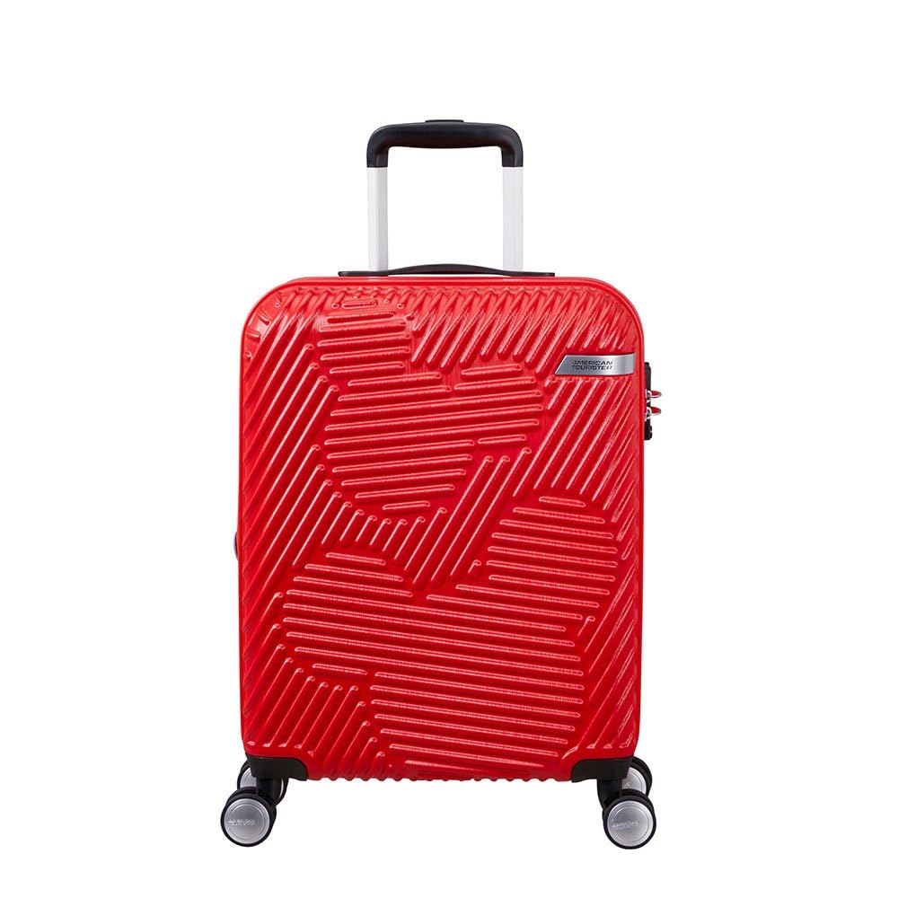 American Tourister Mickey Clouds, Spinner S, Expandable Hand Luggage, 55 cm, 38/45 L, Red (Mickey Classic Red)