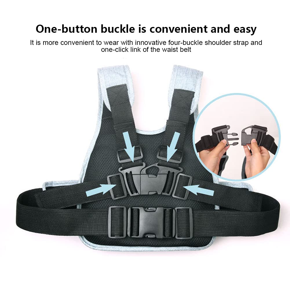 DOOK Child Motorcycle Safety Harness, with Reflective Strips Drop-Proof Baby Protection Belt Backpack Carrier Harness - Image 4