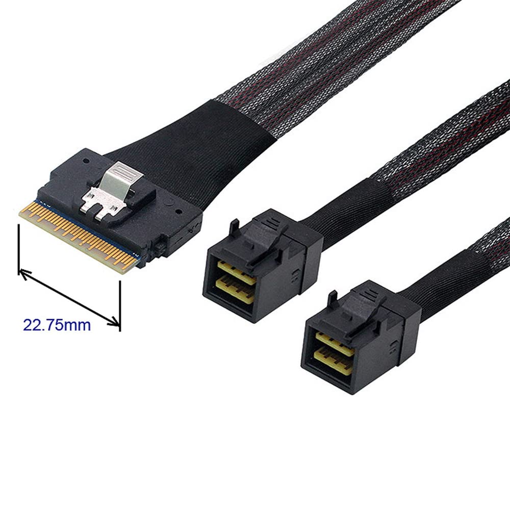 PCI-E Ultraport Slimline SAS Slim 4.0 SFF-8654 8i 74pin a Dual SFF-8643 4i Mini SAS HD Cable PCI-Express