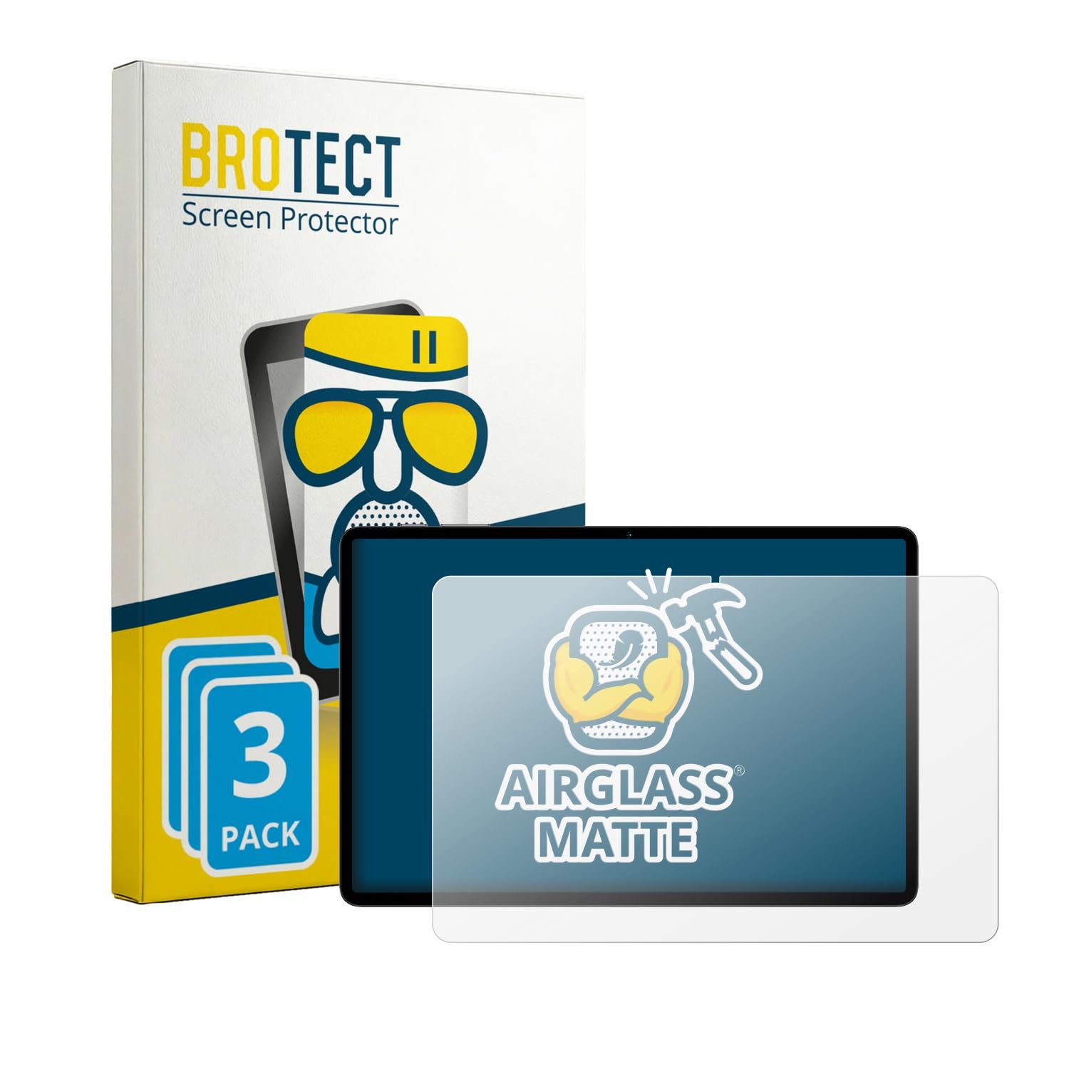 brotect 3 Pezzi Pellicola Vetro per Teclast P50T | Opaca Protezione Schermo Made in Germany, Anti-Riflesso Durezza 9H Anti-Graffio